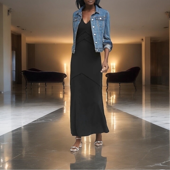 Banana Republic Dresses & Skirts - Women’s Dress Banana Republic Black Crochet Details Sleeveless Dress Maxi Dress